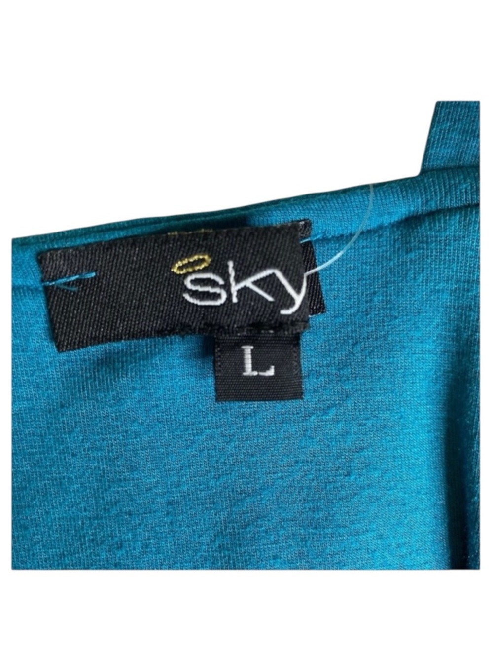new Sky ☀︎︎ Etched Leather Bodice Embellished Sexy Strappy Silk Top ☀︎︎ Teal - Picture 12 of 16